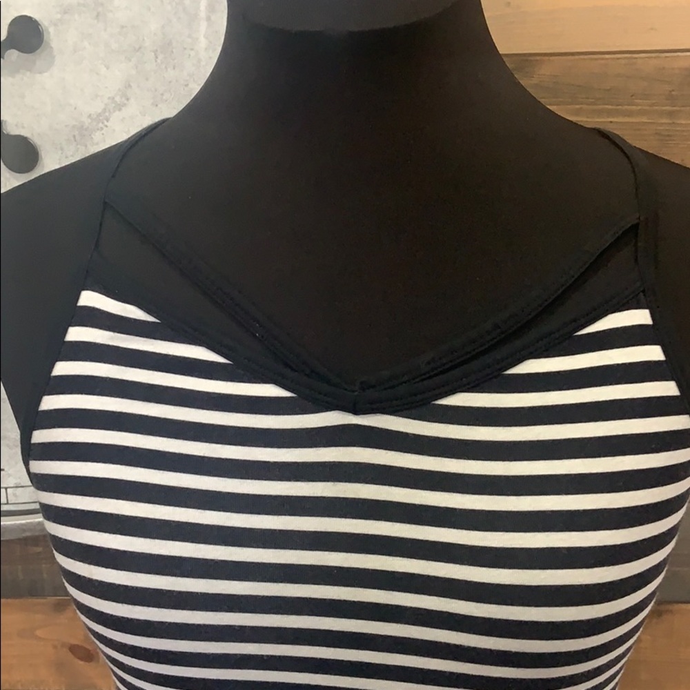 Black and white striped dress - Picture 2 of 4